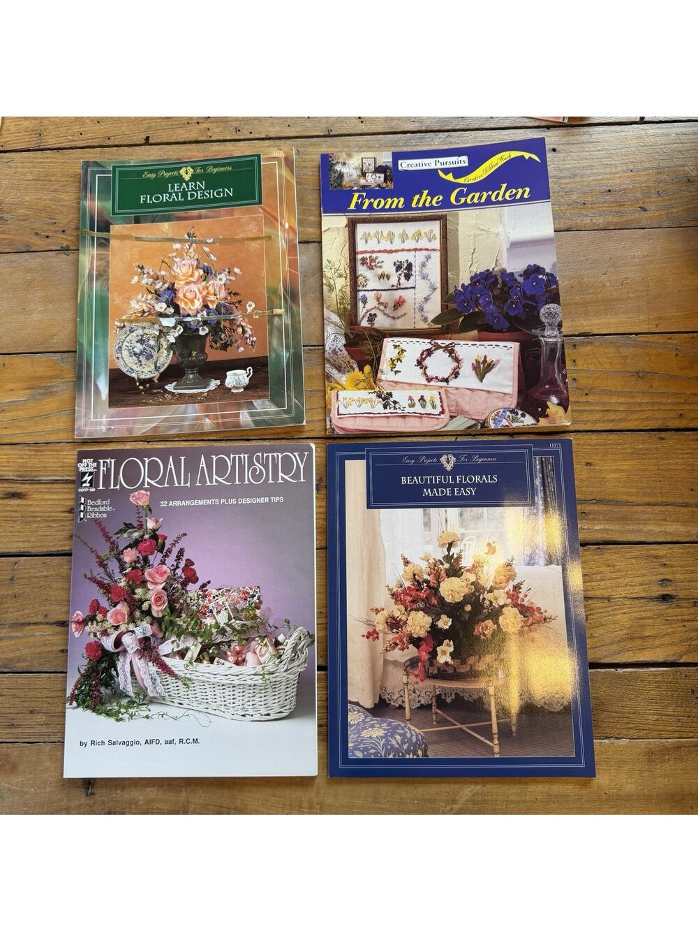 Vintage Floral Design Craft Book Lot Arrangement Wreath DIY Flowers 90s How To